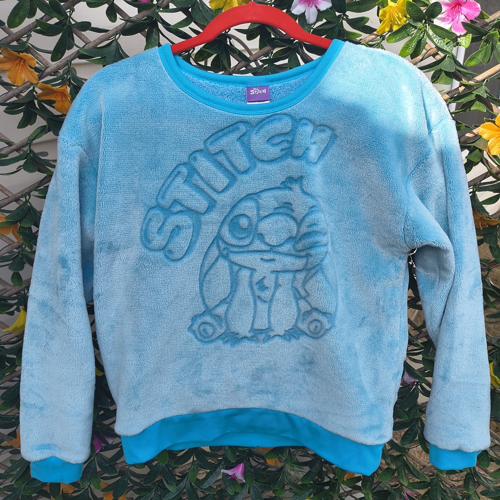 Disney Stitch Blue Fleece Sweater